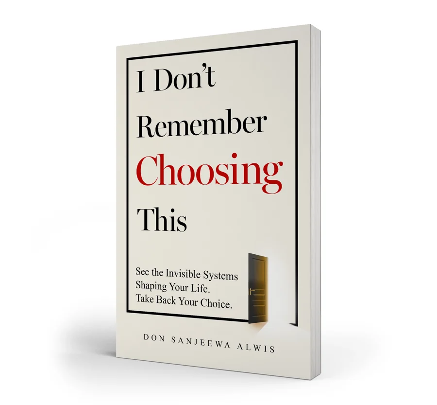 I Don’t Remember Choosing This by Don Sanjeewa Alwis, book artwork.